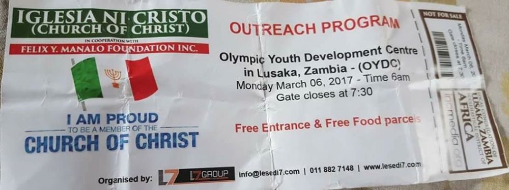 Zambia Ticket