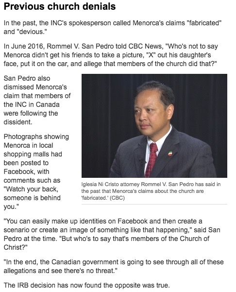 Rommel San Pedro - CBC Report