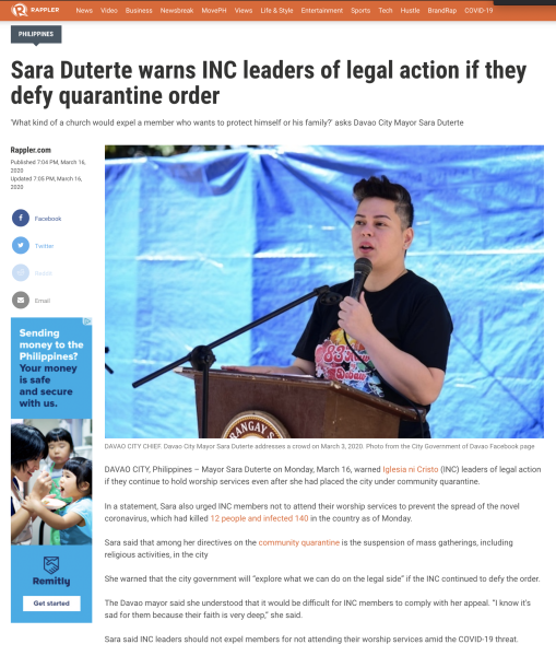 https://www.rappler.com/nation/254759-sara-duterte-warning-iglesia-ni-cristo-coronavirus