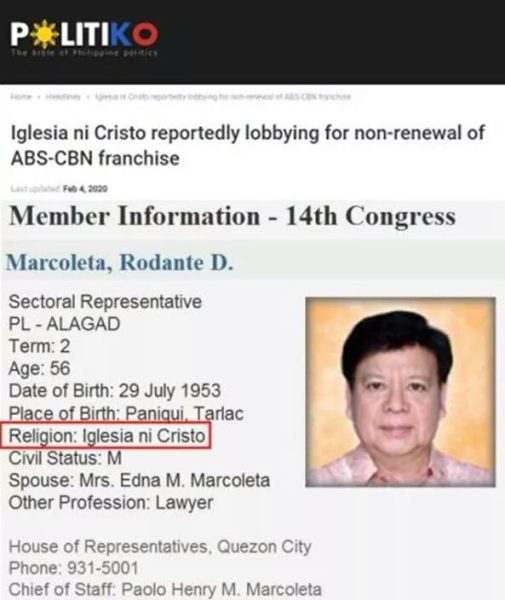 INC Marcoleta